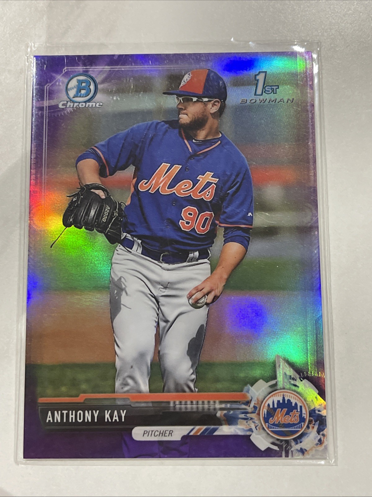 2017 Bowman Chrome – Prospects Anthony Kay #BCP246 Purple Refractor /250 (RC)