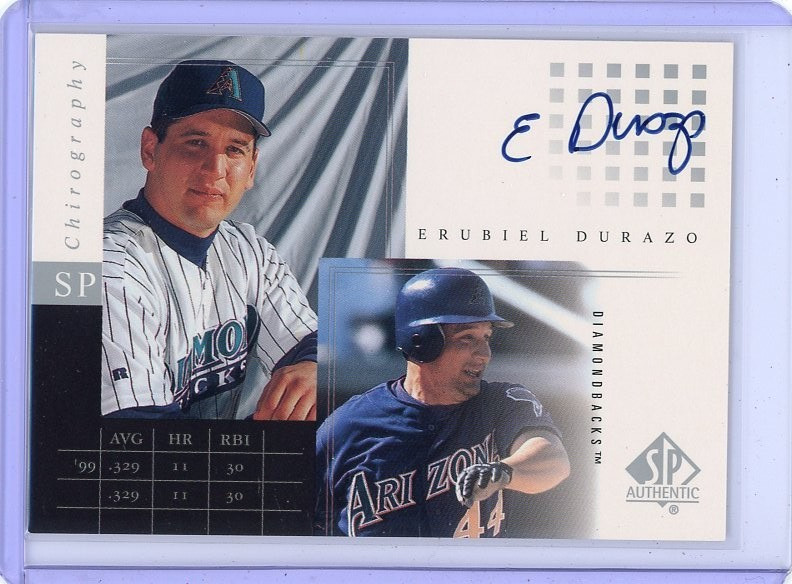 2000 Upper Deck SP Authentic Erubiel Durazo Auto Chirography AZ Diamondbacks T1