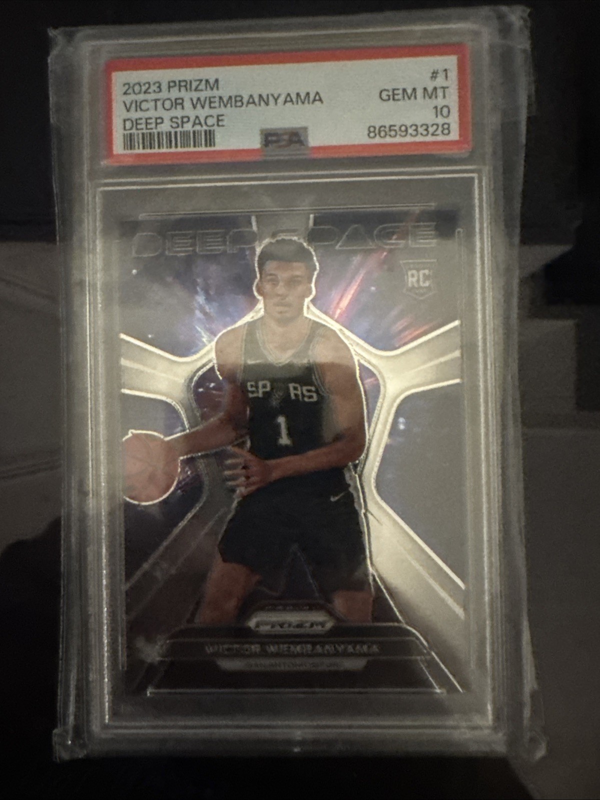 Panini Prizm Victor Wembanyama Deep Space Silver #1 PSA 10 San Antonio Spurs