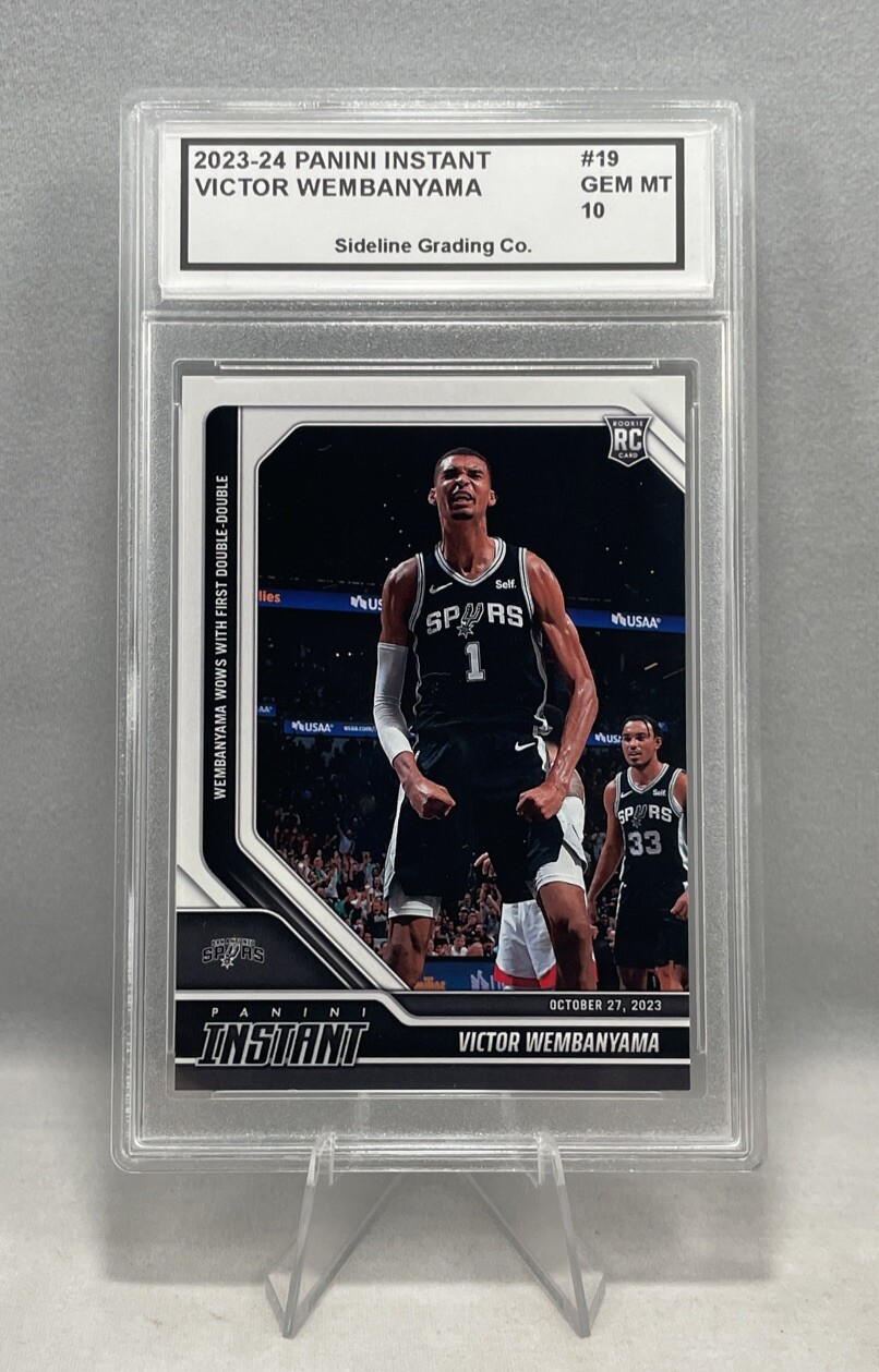Victor Wembanyama Rookie Graded Gem Mint 10 – Panini Instant 1st Double-Double