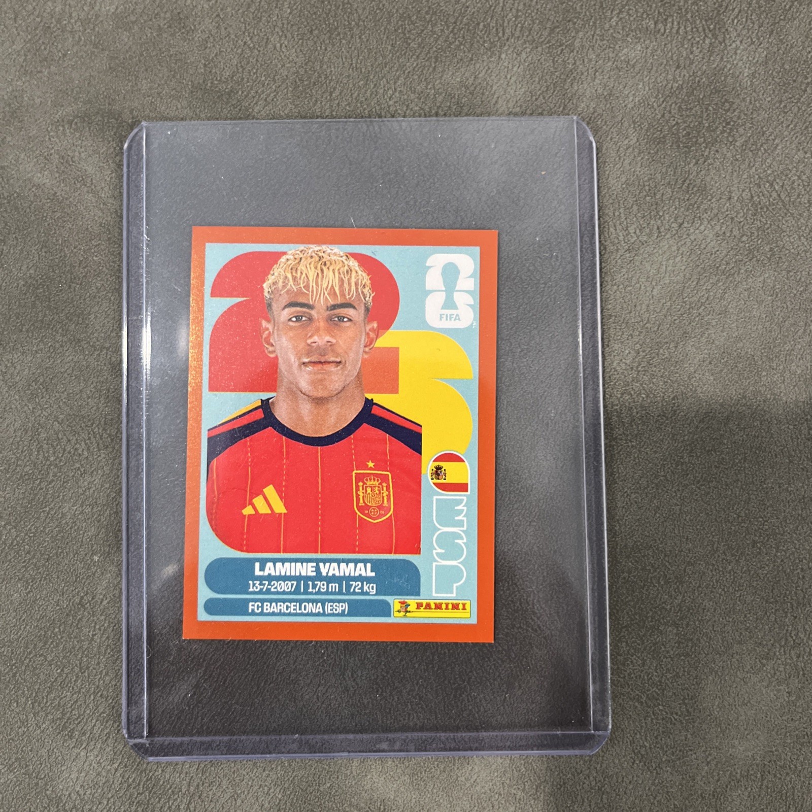 Panini FIFA World Cup 2026 Lamine Yamal Spain Red Parallel Sticker ESP 15