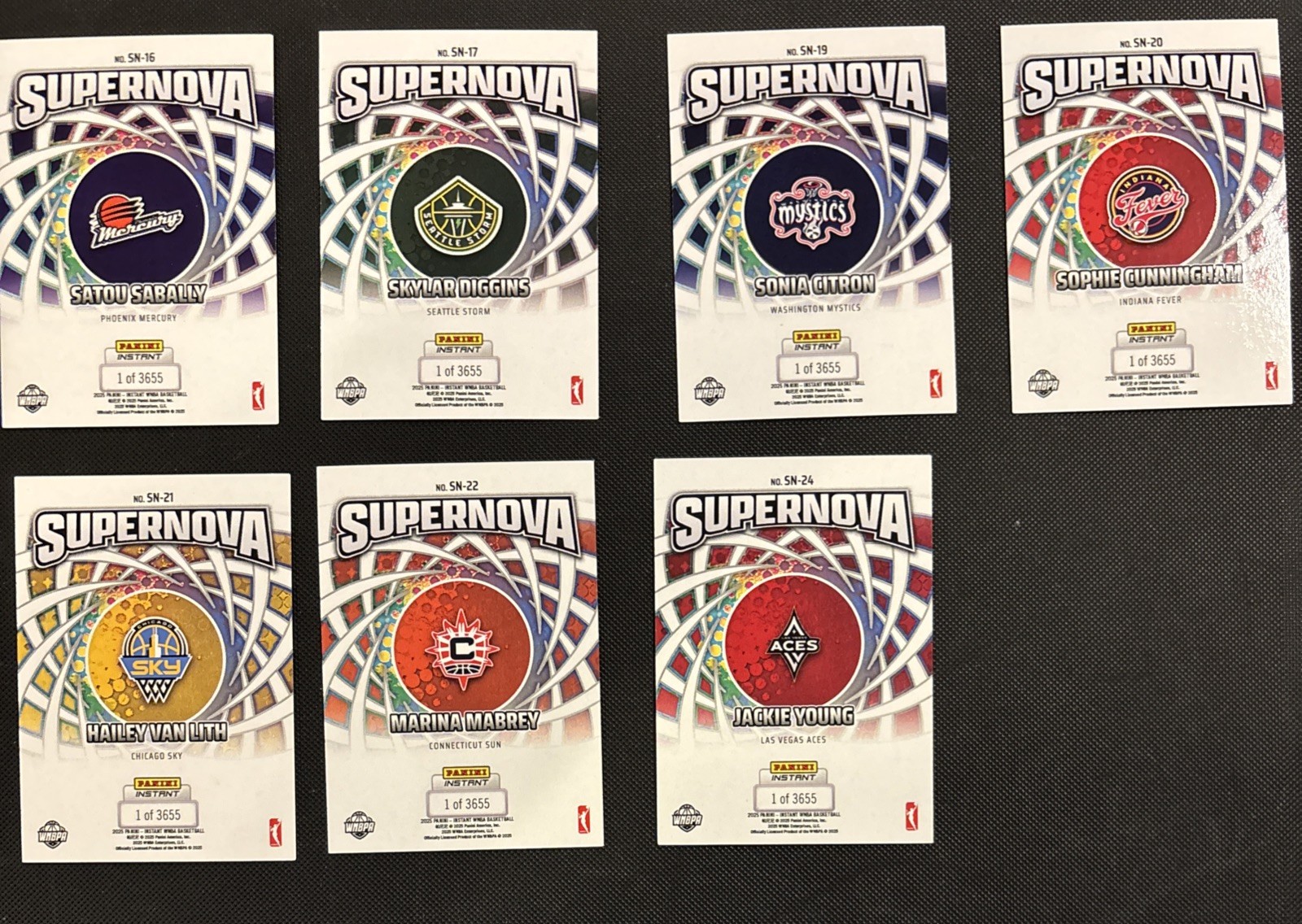 2025 Panini Instant WNBA Supernova Singles (prices vary)