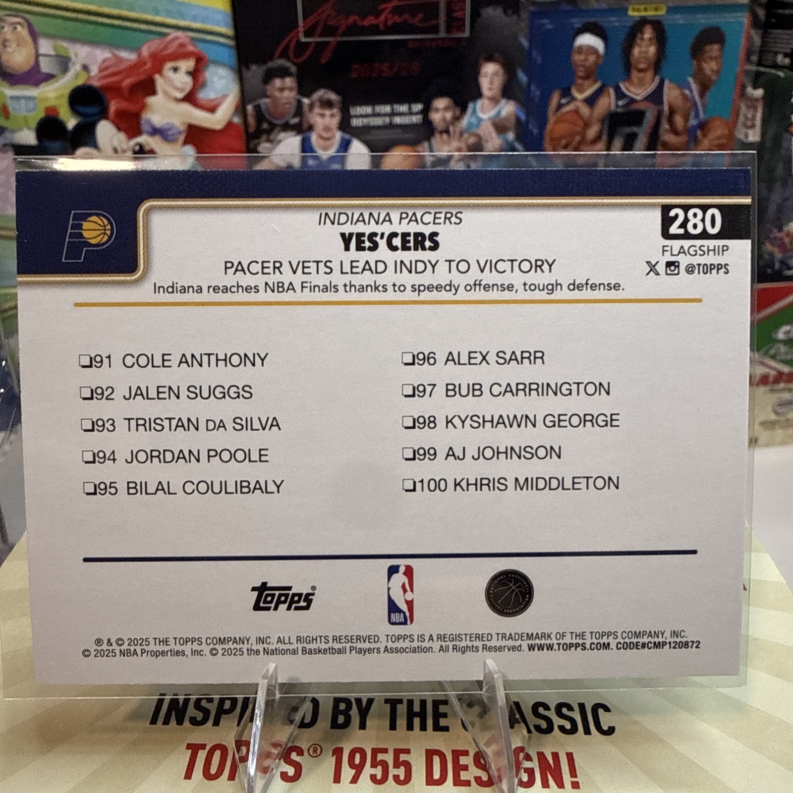 2025 Topps YES’CERS Indiana Pacers Green Speckle /99 Vets Lead Indy To Victory