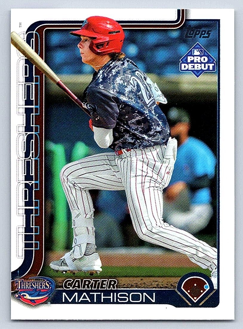 CARTER MATHISON THRESHERS 2025 TOPPS PRO DEBUT #PD-88