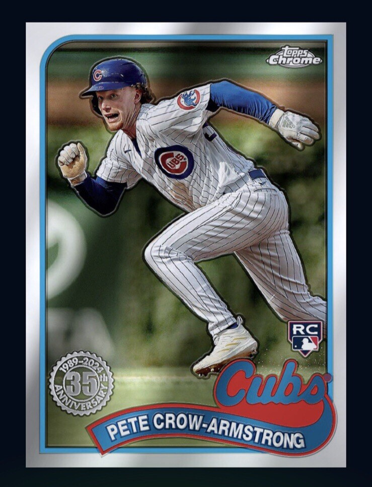 2024 TOPPS Chrome 1989 baseball Rookie – PETE CROW-ARMSTRONG (Bunt Digital card