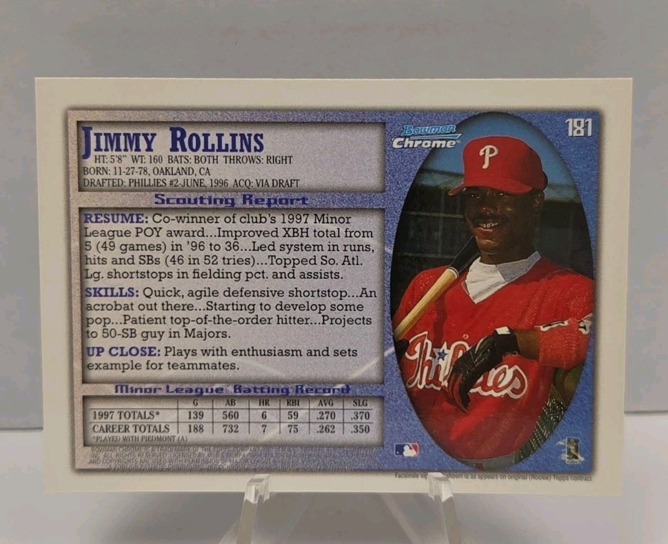 1998 Bowman Chrome – Jimmy Rollins #181 (RC)