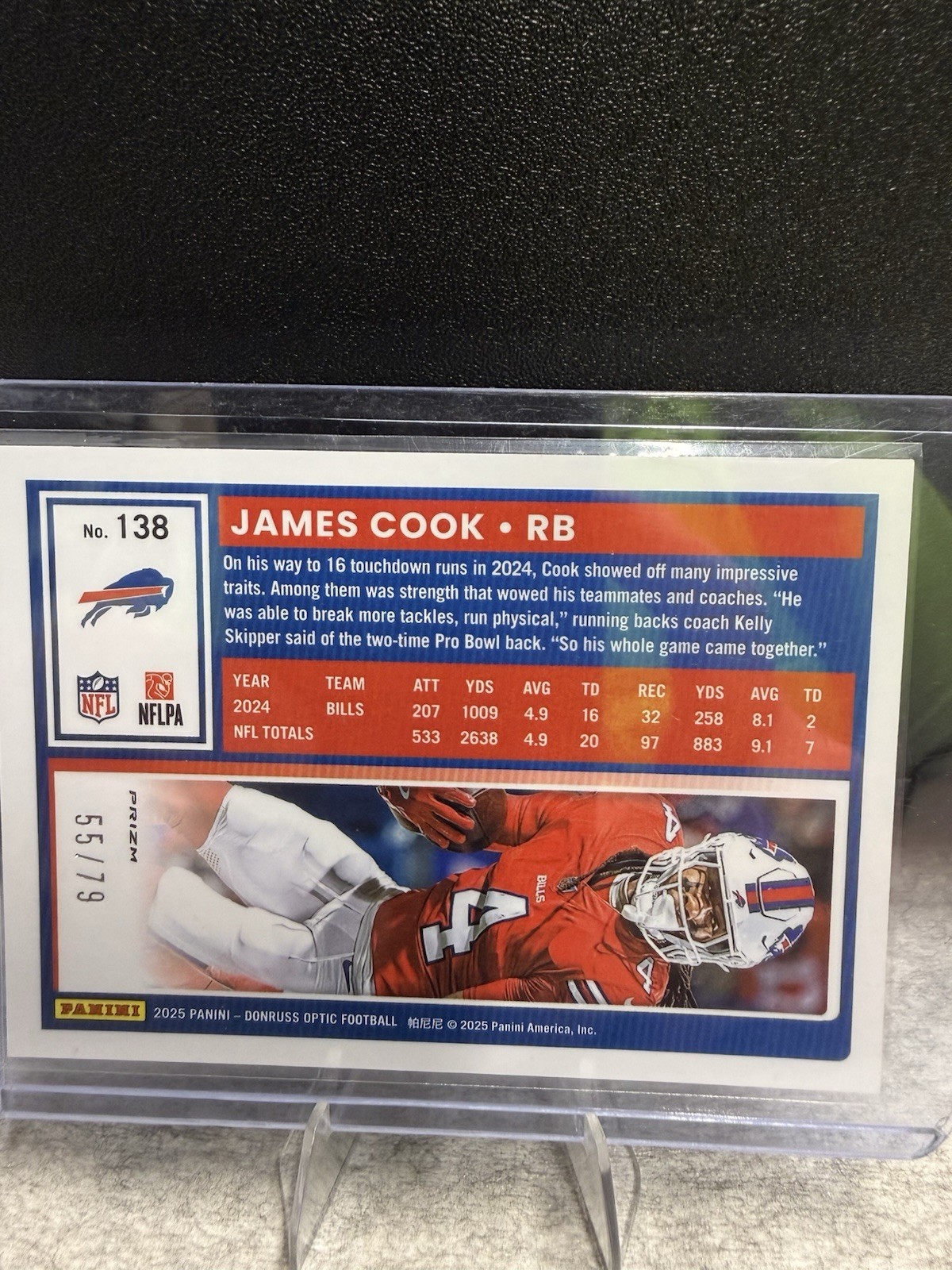 Panini Donruss Optic 2025 Orange Scope Prizm James Cook #138 Buffalo Bills /79