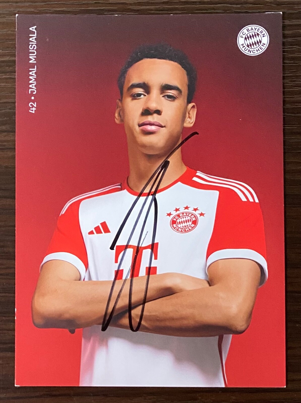 2023/2024 Jamal Musiala Signed Bayern Munich Club Card Authentic Auto Germany