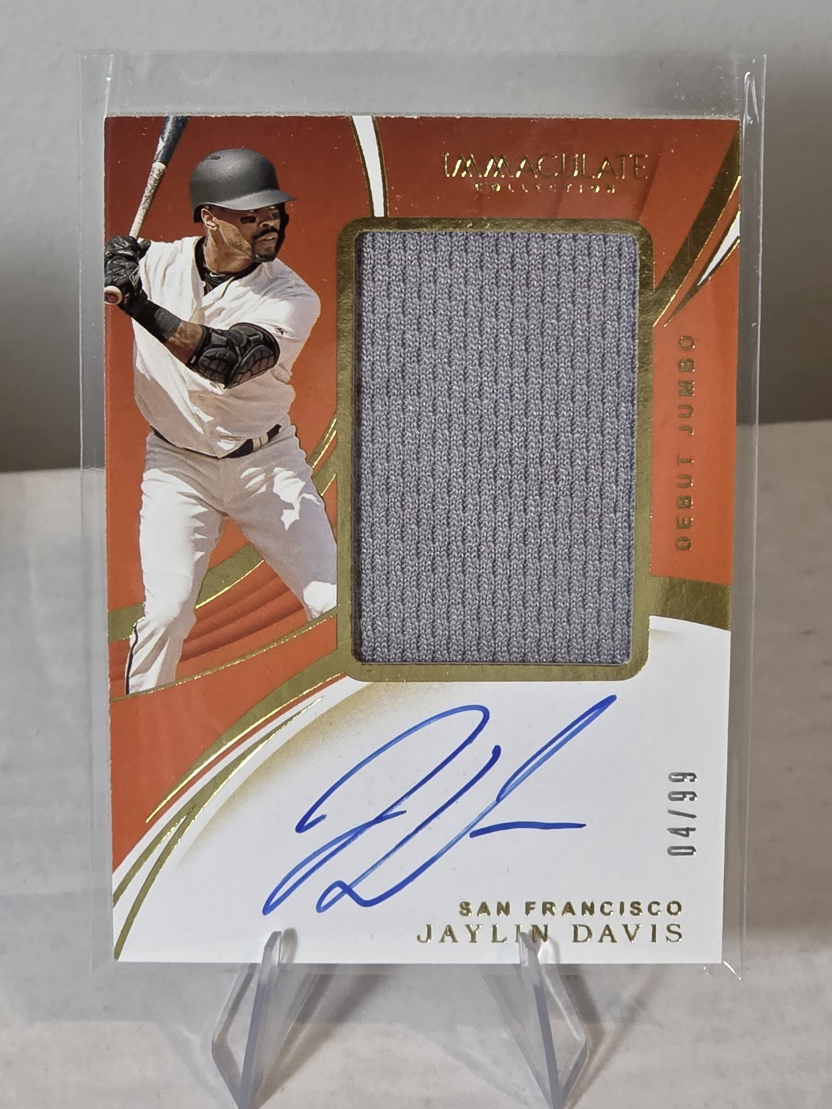 2020 Panini Immaculate /99 Jaylin Davis #156 RPA Rookie Patch Auto RC Giants