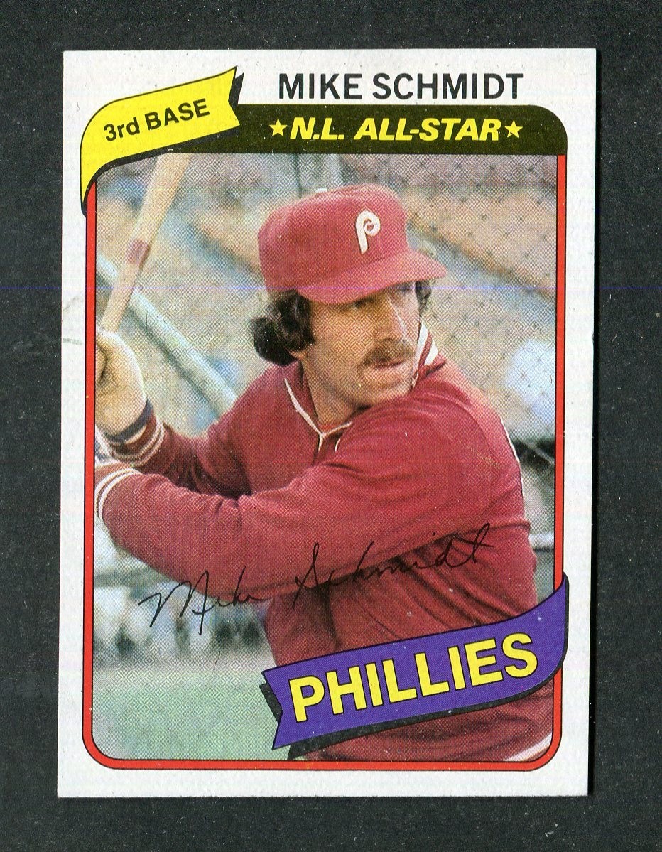 Mike Schmidt Phillies Hall of Fame 3rd Base 1980 Topps MLB Baseball Card #270