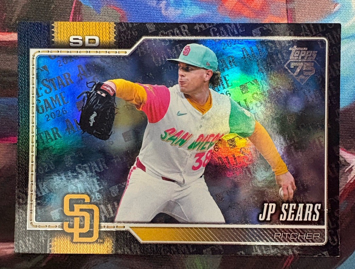 2026 Topps Series 2 All-Star JP Sears Black Foil 01/10 San Diego Padres