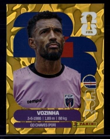 2026 Panini World Cup Sticker Collection Vozinha #CPV-2 Cape Verde Gold Crumple