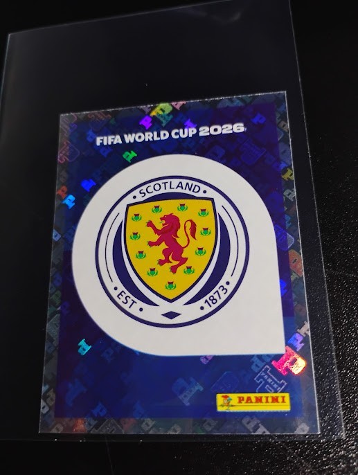 2026 Panini FIFA World Cup Stickers #SCO1 Scotland — Foil HOLO LOGO TEAM