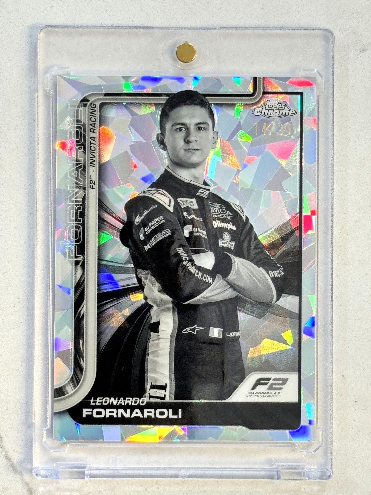 2025 Topps Chrome Sapphire Formula 1 F1 #21 LEONARDO FORNAROLI Black White /20