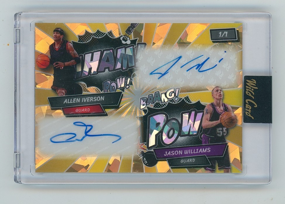 2024 Wild Card Allen Iverson, Jason Williams Comix Dual Autograph 1/1 Auto