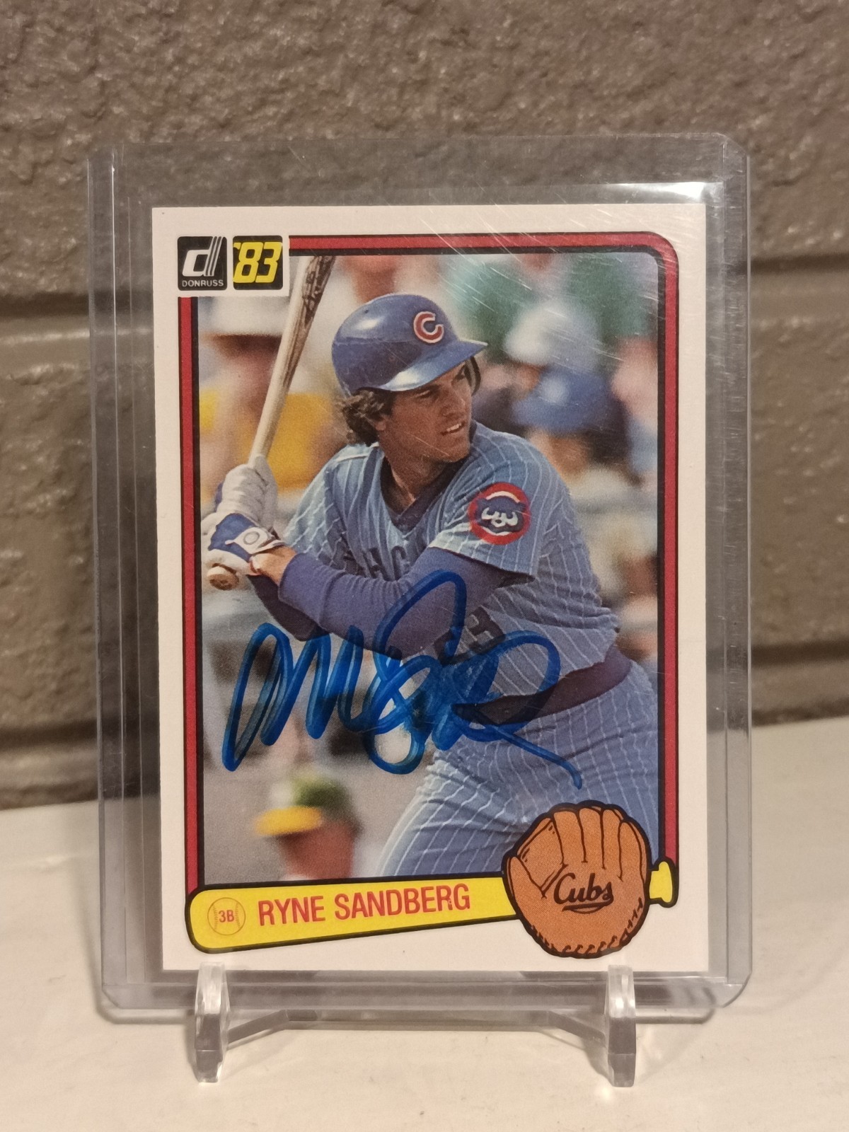 1983 Donruss #277 Ryne Sandberg Rookie Signed Auto Autograph Chicago Cubs.