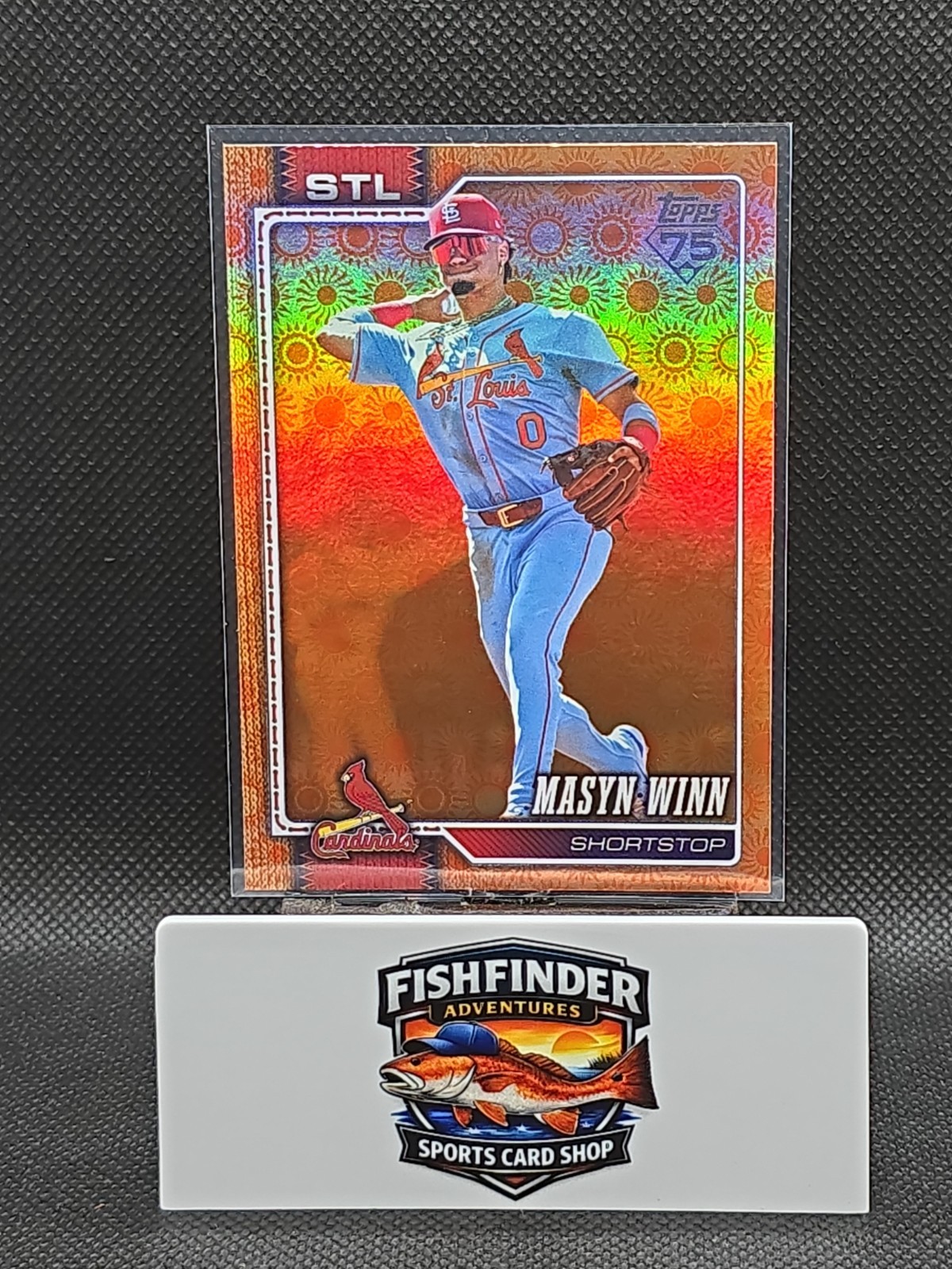 2026 Topps Series 2 Orange “SUN” Holo Foil Parallel #526 Masyn Winn, Cardinals