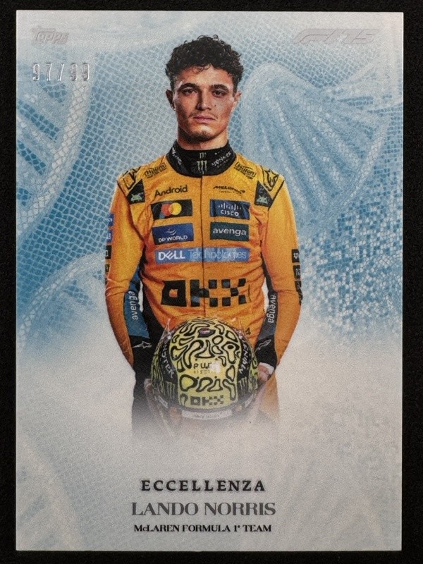 2025 Topps Eccellenza Formula 1 #NNO Lando Norris Reliquia Blue #/99