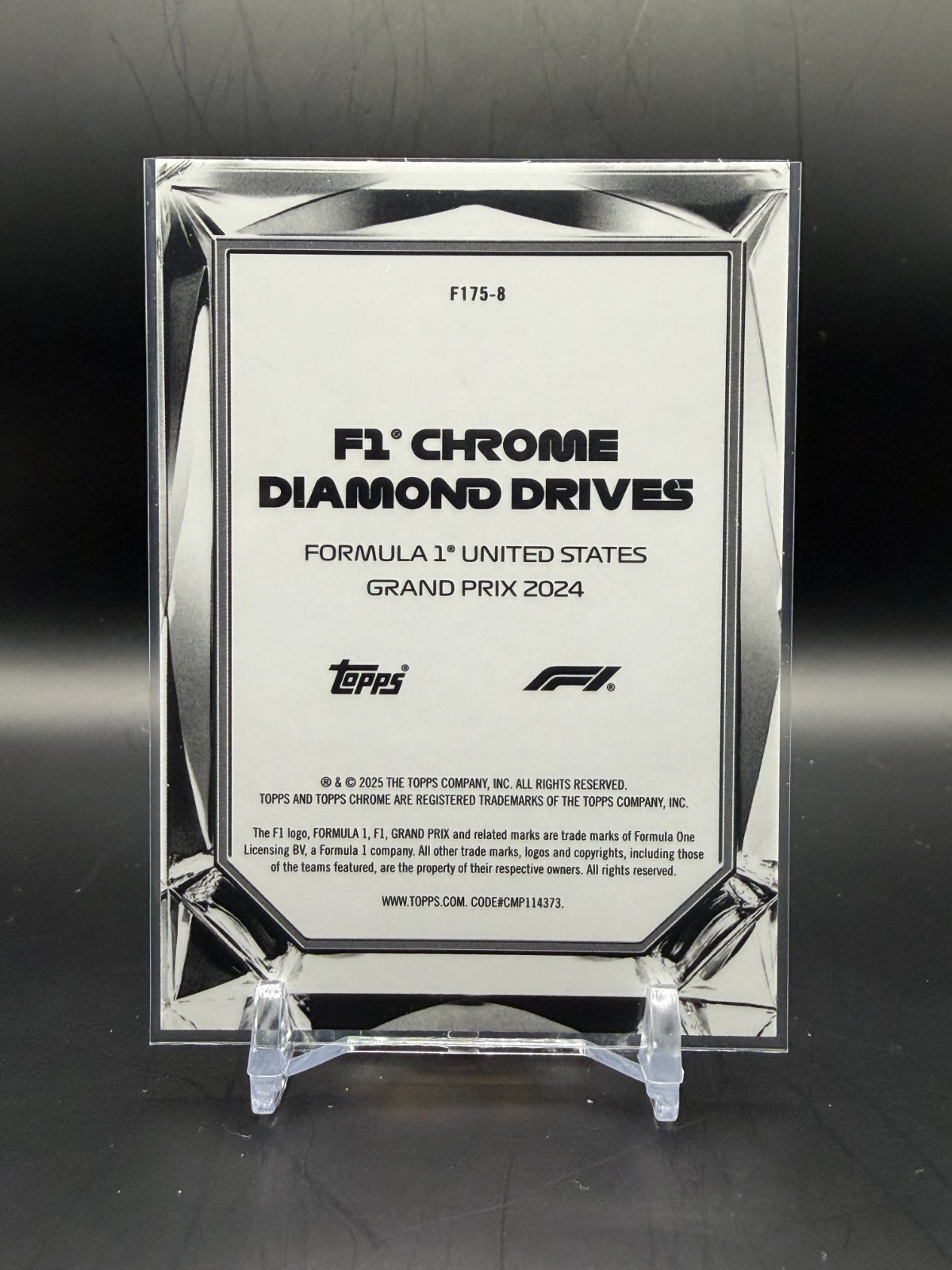 Topps Chrome Formula 1 – Diamond Drives United States Grand Prix F175-8 – F1