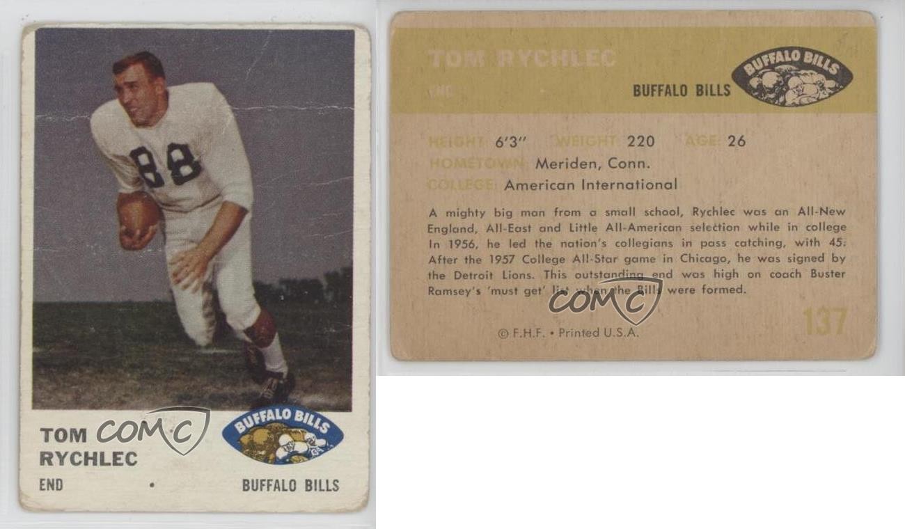1961 Fleer Tom Rychlec #137 14pi