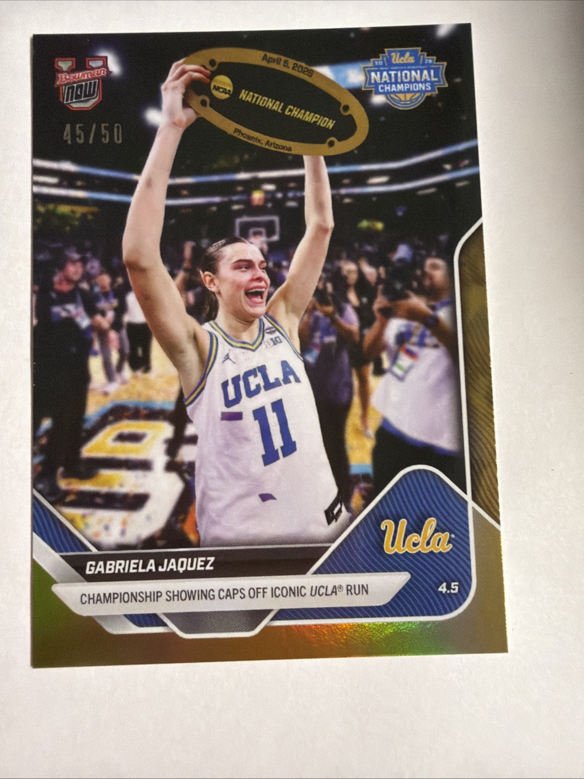 Topps Now 2026 Gabriel Jacquez Goid Foil /50 # 123