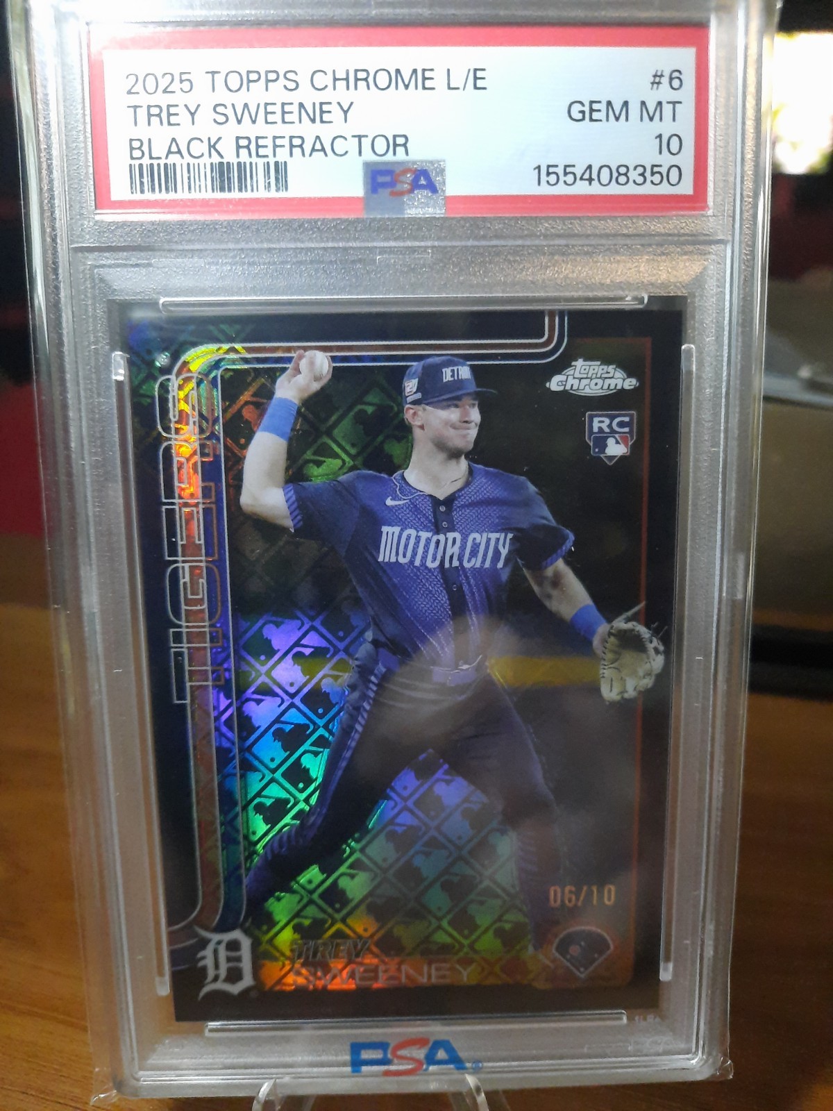 2025 Topps Chrome Logofractor Edition – Trey Sweeney, Trey Sweeney #6 Black /10