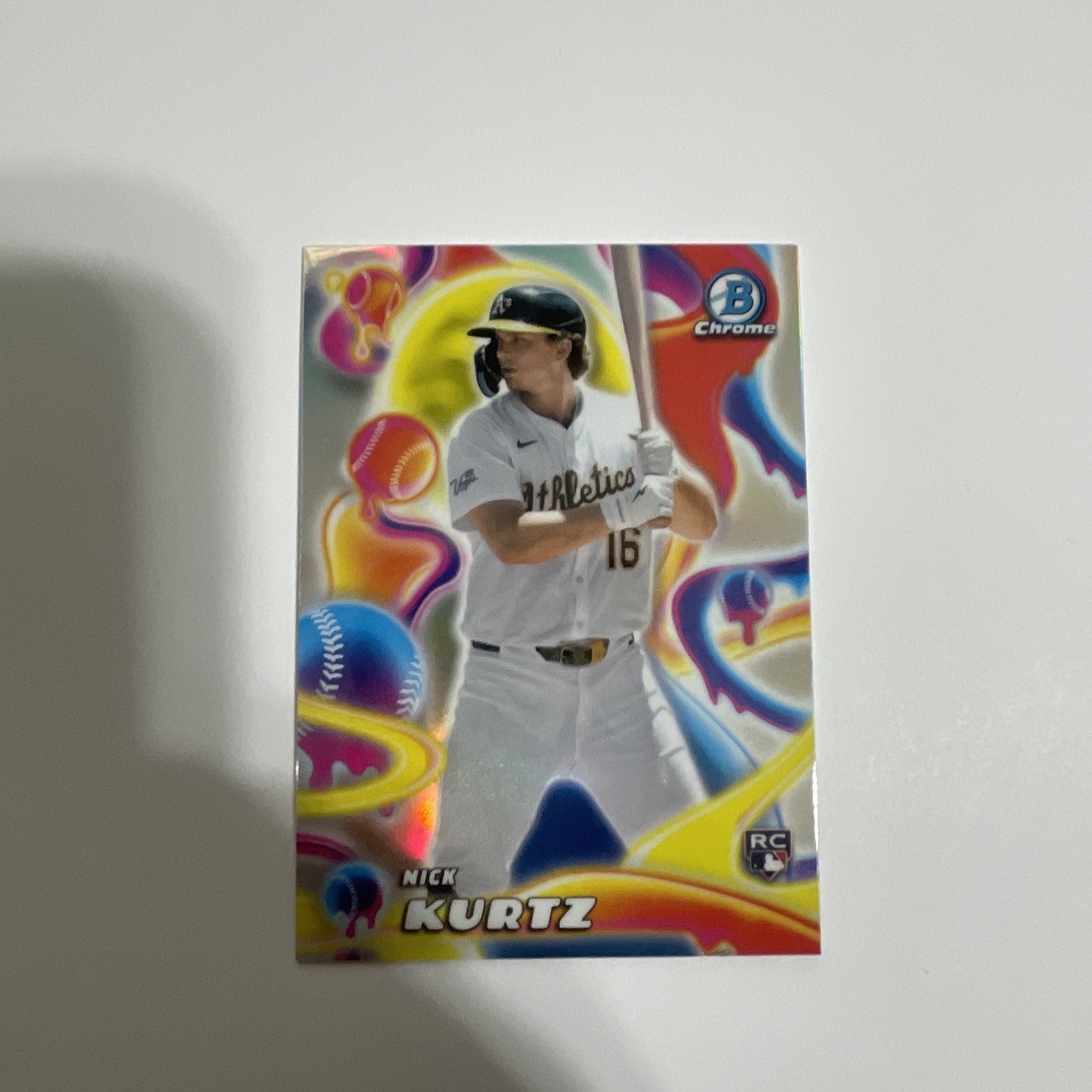 2025 Bowman Chrome Nick Kurtz RC #MM-25 Melt Mashers Insert Refractor Athletics