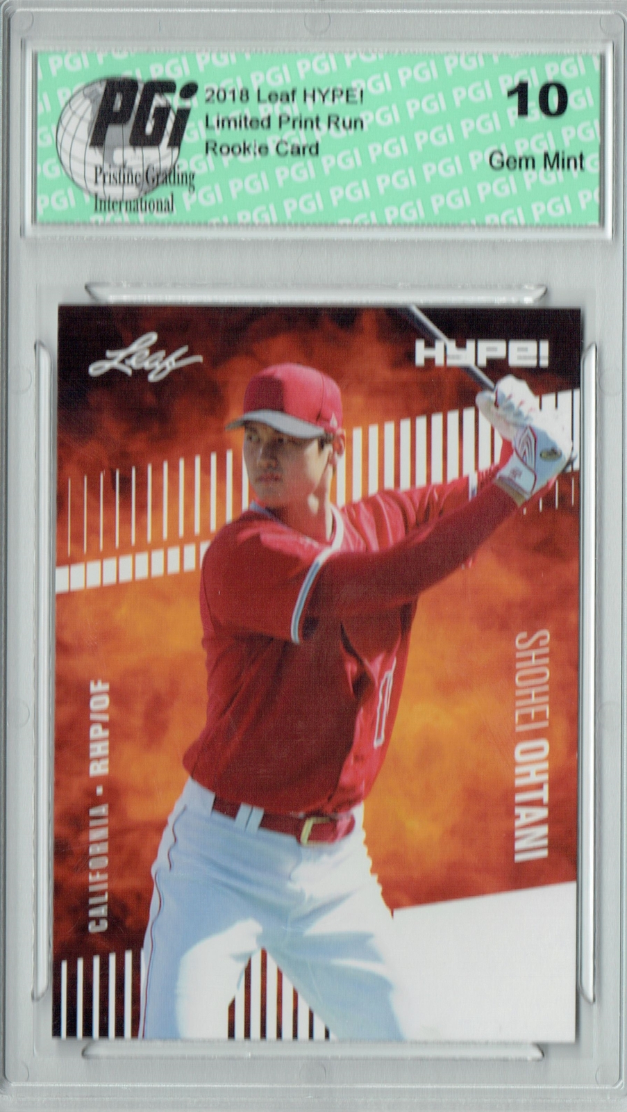 Shohei Ohtani 2018 Leaf HYPE! #10 Just 5000 Ever Made Rookie Card PGI 10 Dodgers