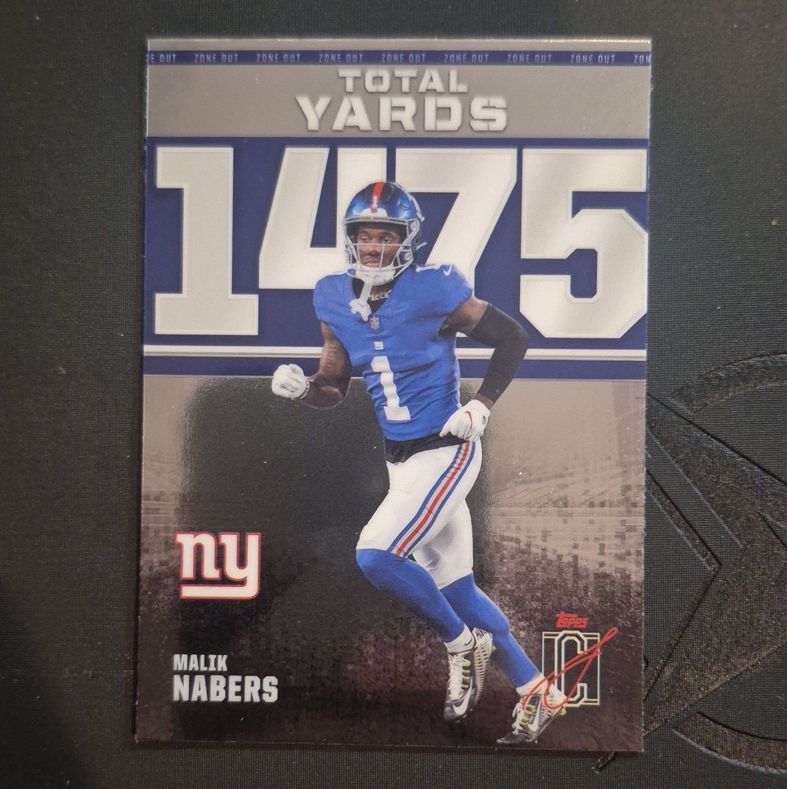 Topps 2025 Topps Signature Class Malik Nabers ZO-1 Zone Out Insert Giants