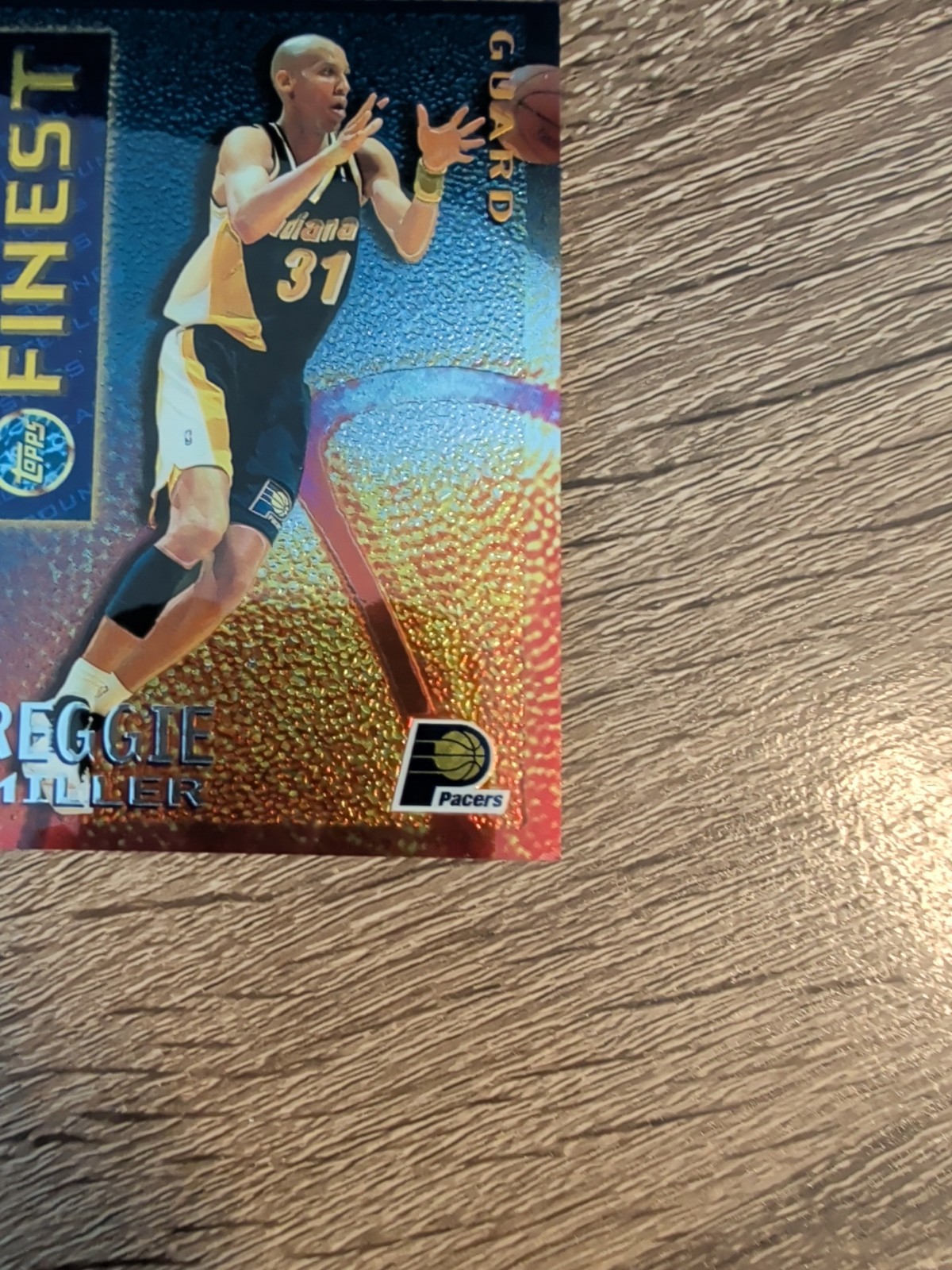 1995-96 Topps Finest Reggie Miller Mystery Borderless #M14 Pacers
