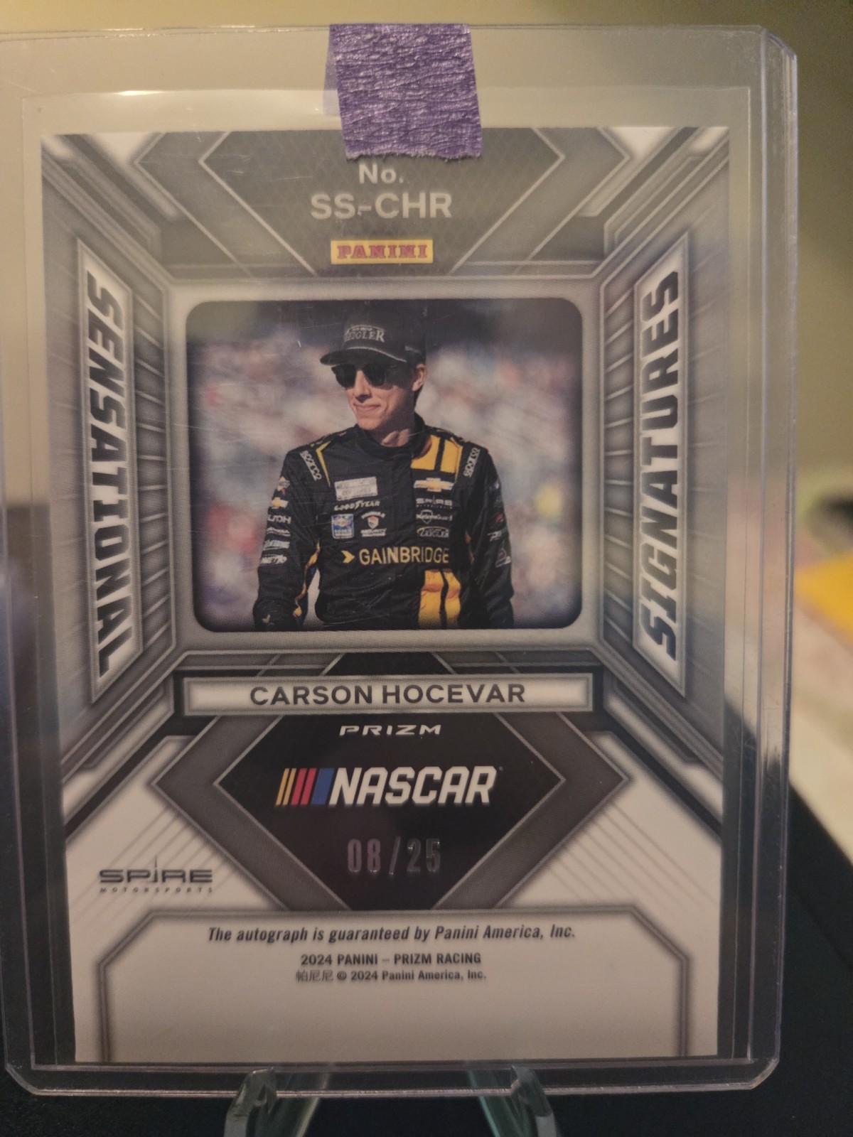 2024 Prizm Carson Hocevar Sensational Signtaures Mojo Prizm SSP /25