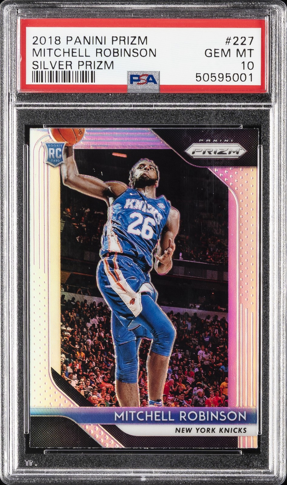 2018 PANINI PRIZM SILVER PRIZM #227 MITCHELL ROBINSON PSA 10