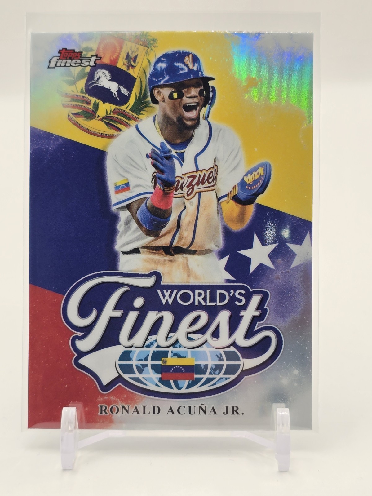 2026 Topps Finest World’s Finest Ronald Acuna Jr REFRACTOR – WBC Venezuela