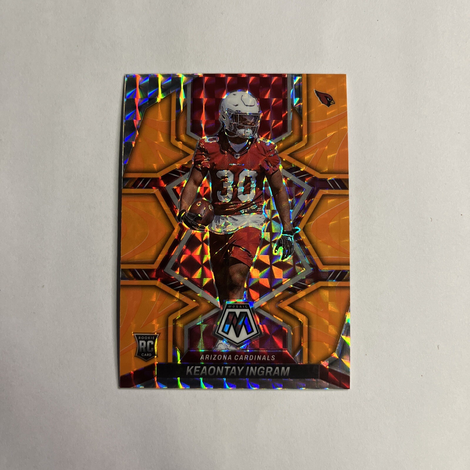 2022 Panini Mosaic – Rookies Reactive Orange Mosaic Prizm #355 Keaontay…