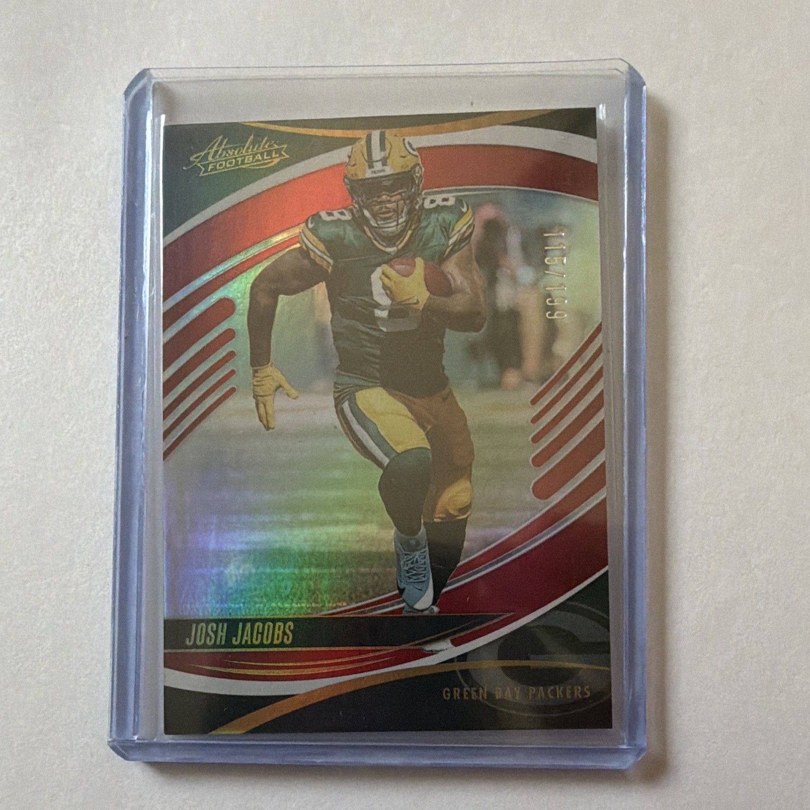 Panini 2025 Absolute Josh Jacobs Green Bay Packers #39 Spectrum Red /199