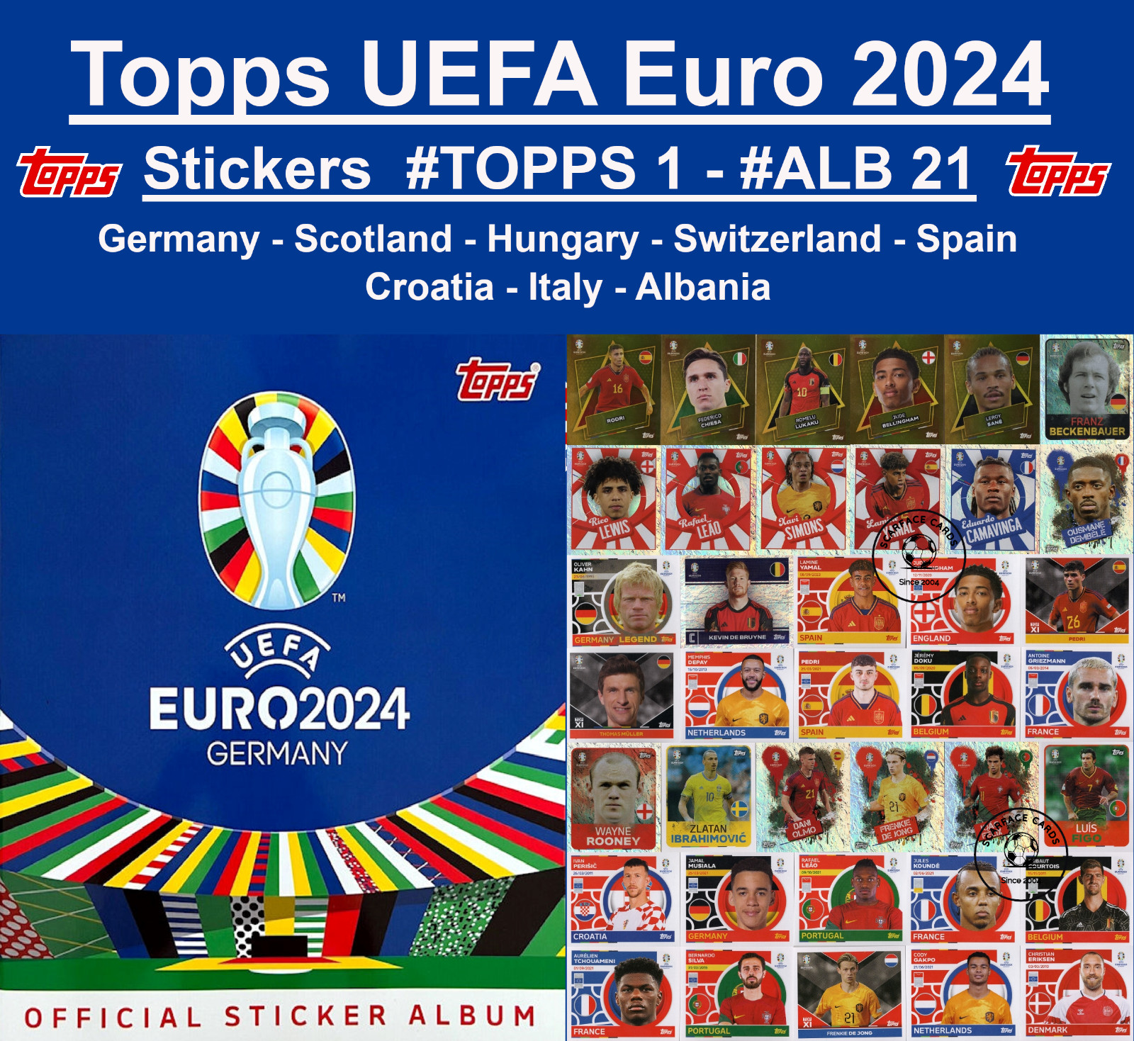 Topps UEFA Euro 2024 Stickers #TOPPS 1 – #ALB 21