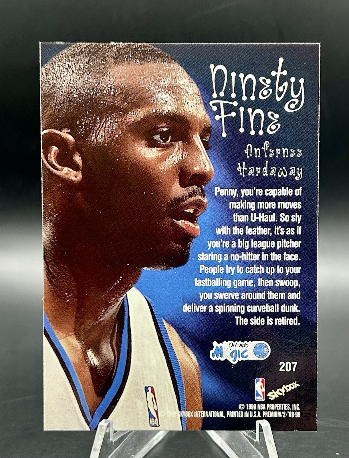 1998-99 Skybox Premium – Ninety Fine Anfernee Hardaway #207 Free Shipping!!
