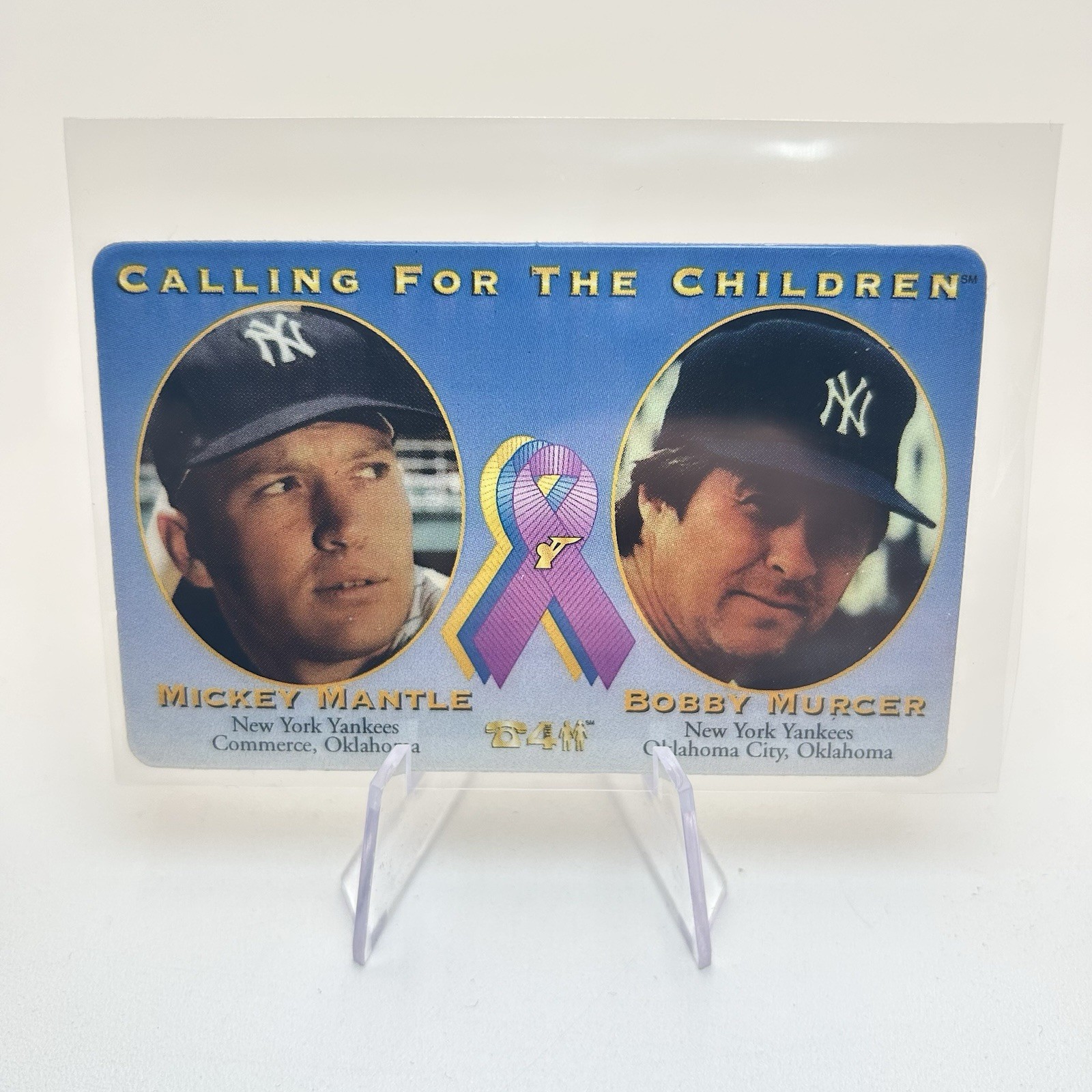 Mickey Mantle New York Yankees Bobby Murcer Phone Card Calling For Children 1996