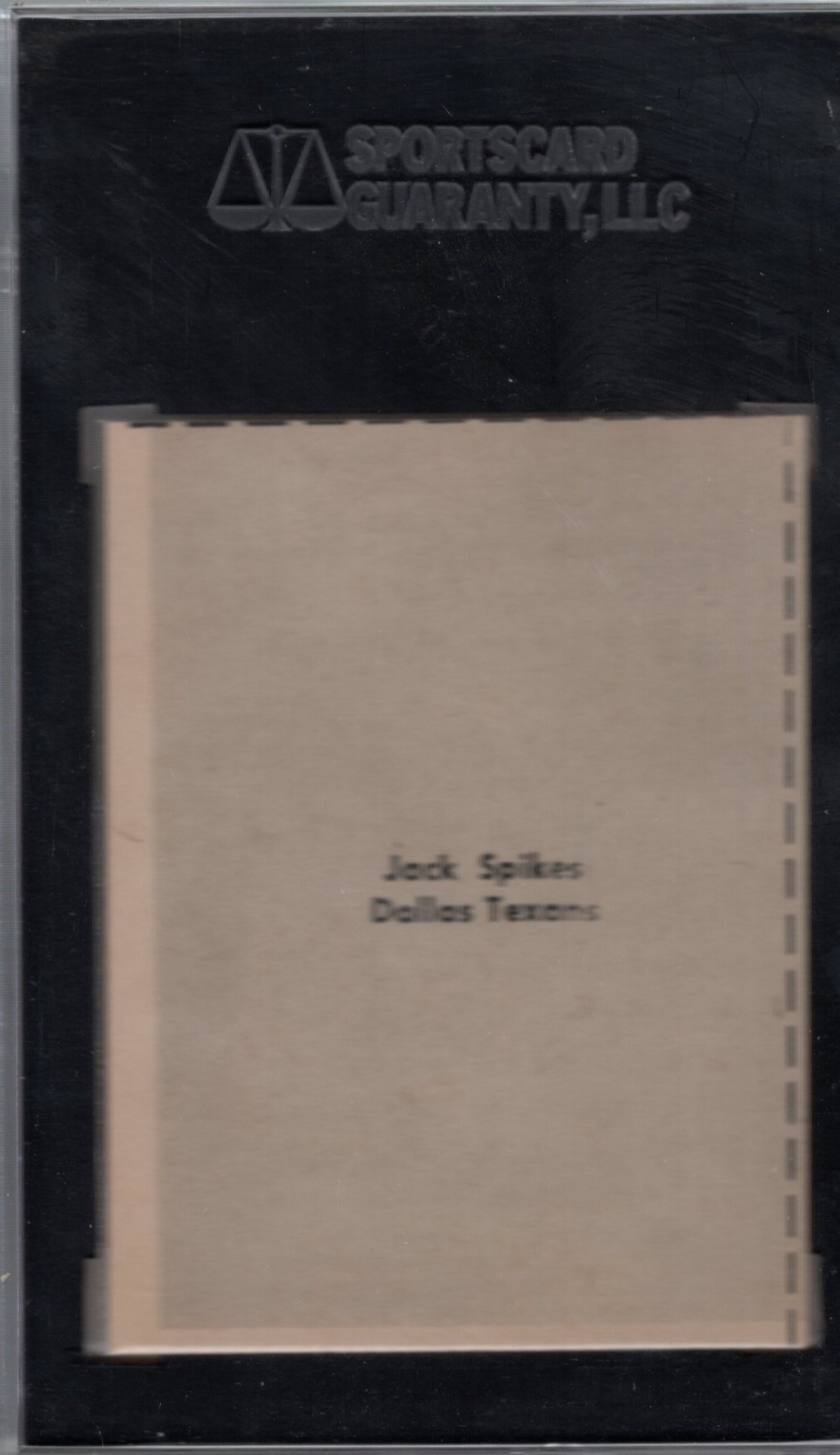 1961 Fleer Wallet Pictures Jack Spikes (POP 1 NONE GRADED HIGHER) *