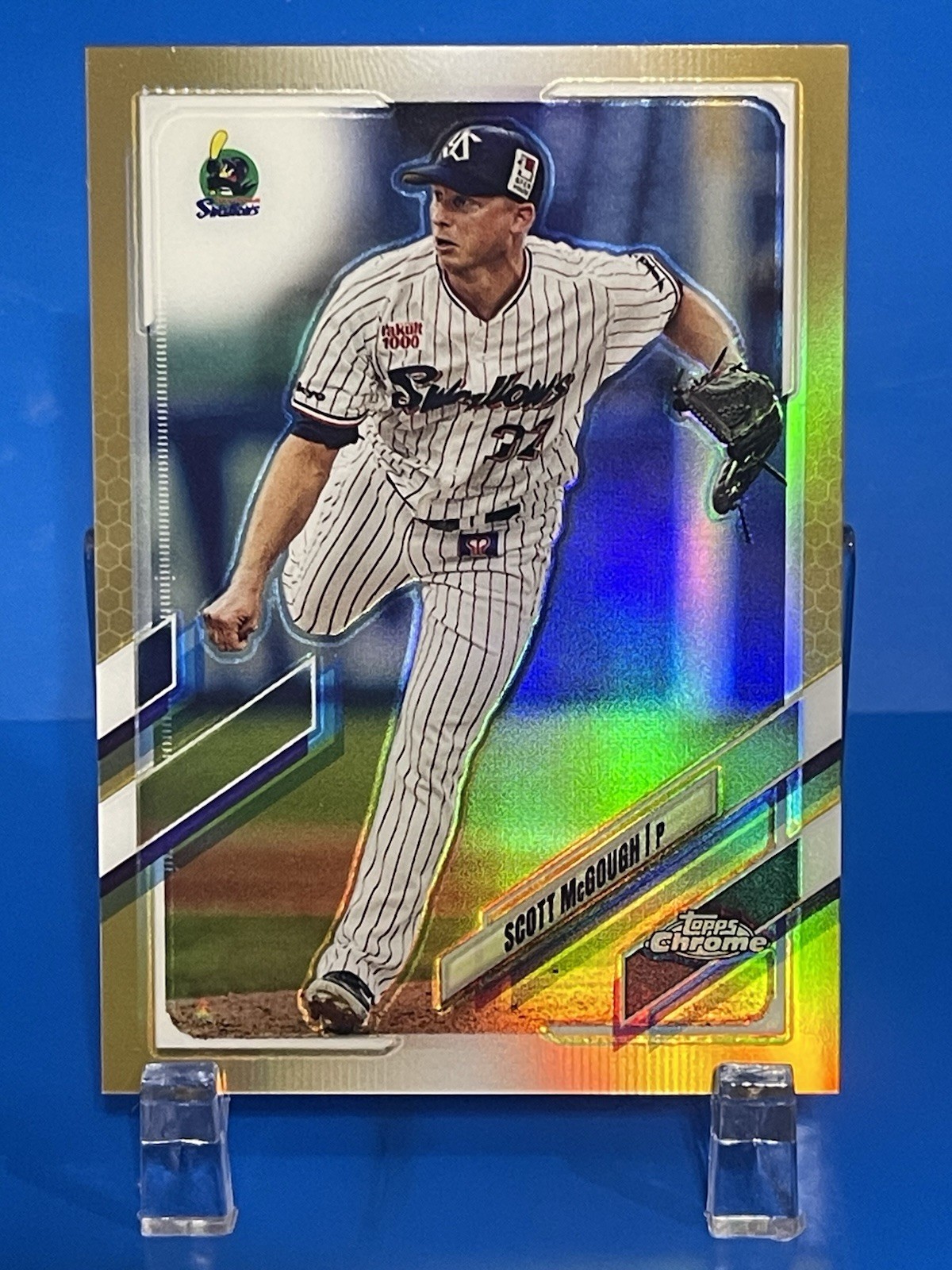 2021 Topps Chrome NPB Professional Baseball Scott McGough /50 #17 Tokyo Swallows