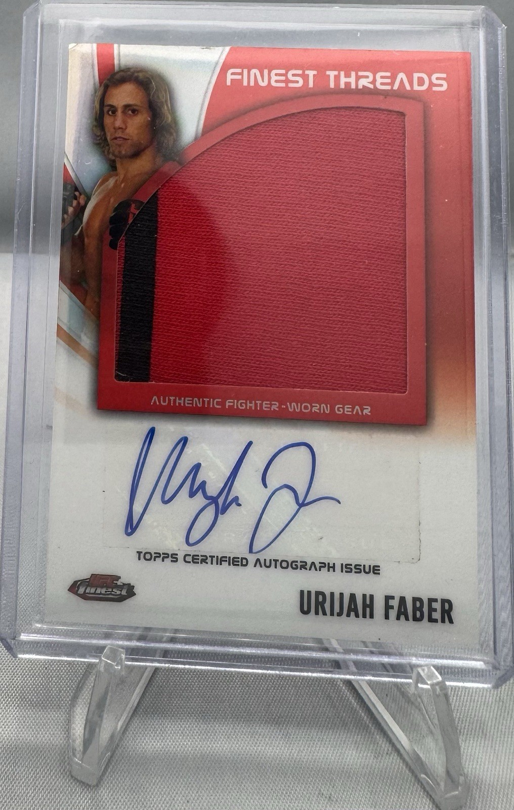 2012 Topps UFC Finest Finest Threads Auto Relics Urijah Faber AFT-UF Patch RARE