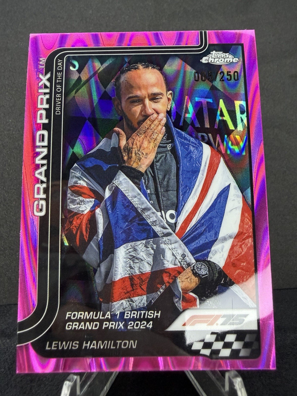 2025 Topps Chrome Formula 1 #133 Lewis Hamilton Pink RayWave Refractor #/250