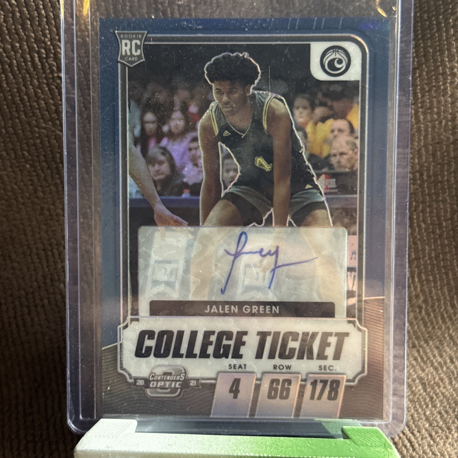 Panini Chronicles Contenders Optic Jalen Green Blue Auto RC #COT-JG 37/49