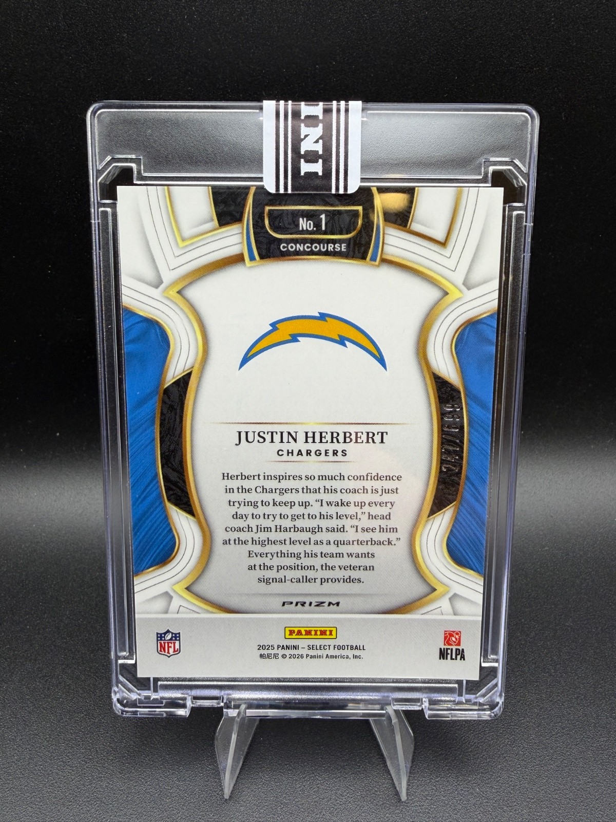 2025 Select Justin Herbert Purple Shock #/699