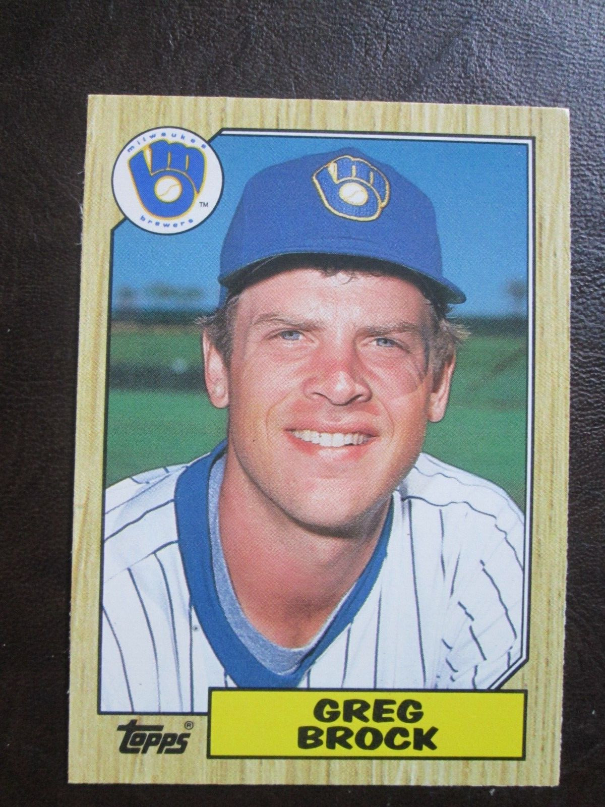 Three (3) Greg Brock Baseball Cards (See Pictures and Description Below)