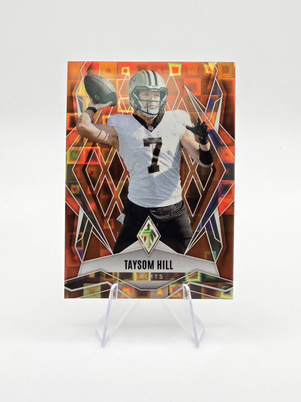 Taysom Hill 2025 Panini Phoenix Orange Pandora Prizm SP #/189 #51