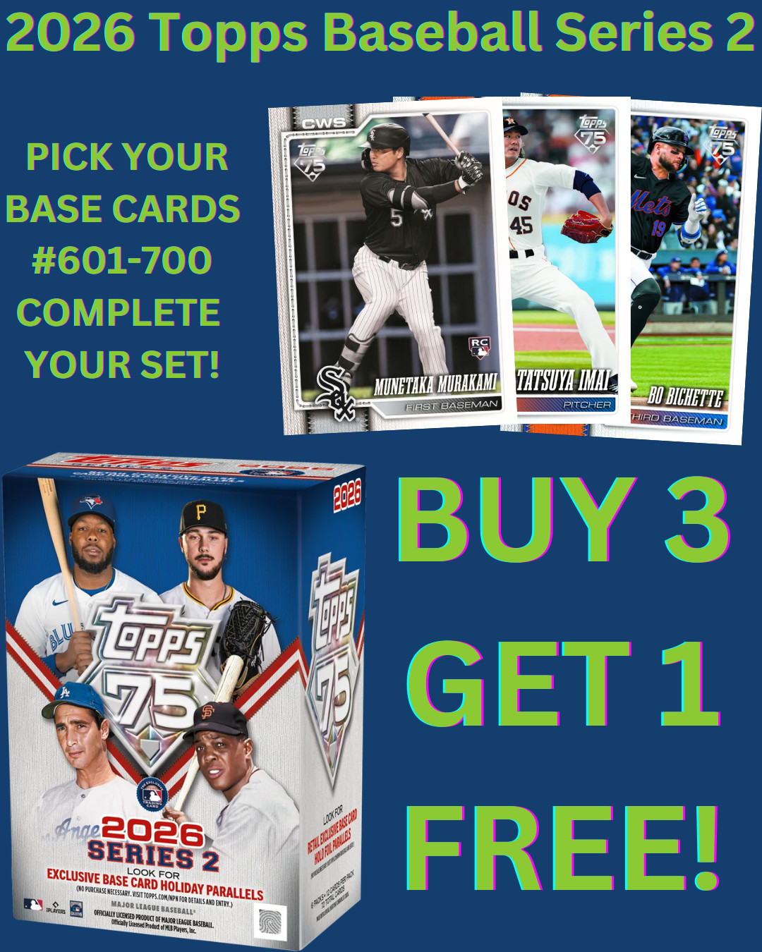 2026 Topps Series 2 ⚾ BASE SINGLES #601-700 ⚾ You Pick & Complete Your Set! 🔥