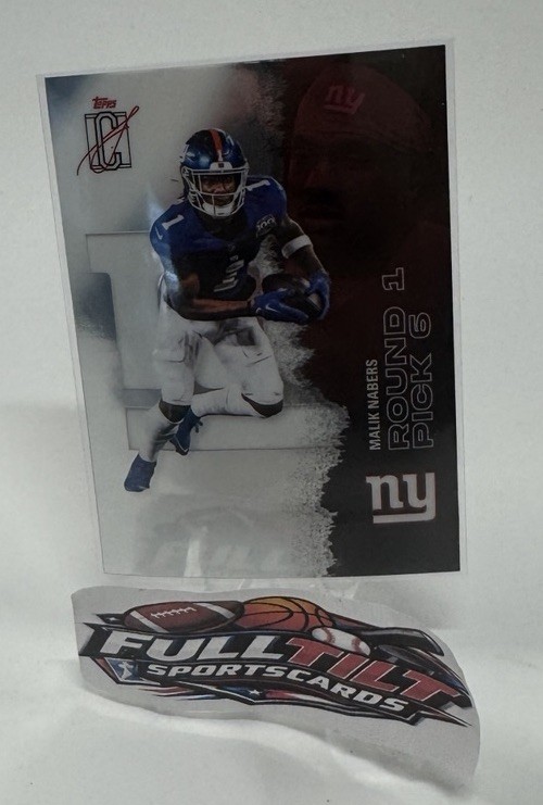 Topps 2025 Signature Class Malik Nabers New York Giants #40 Chrome