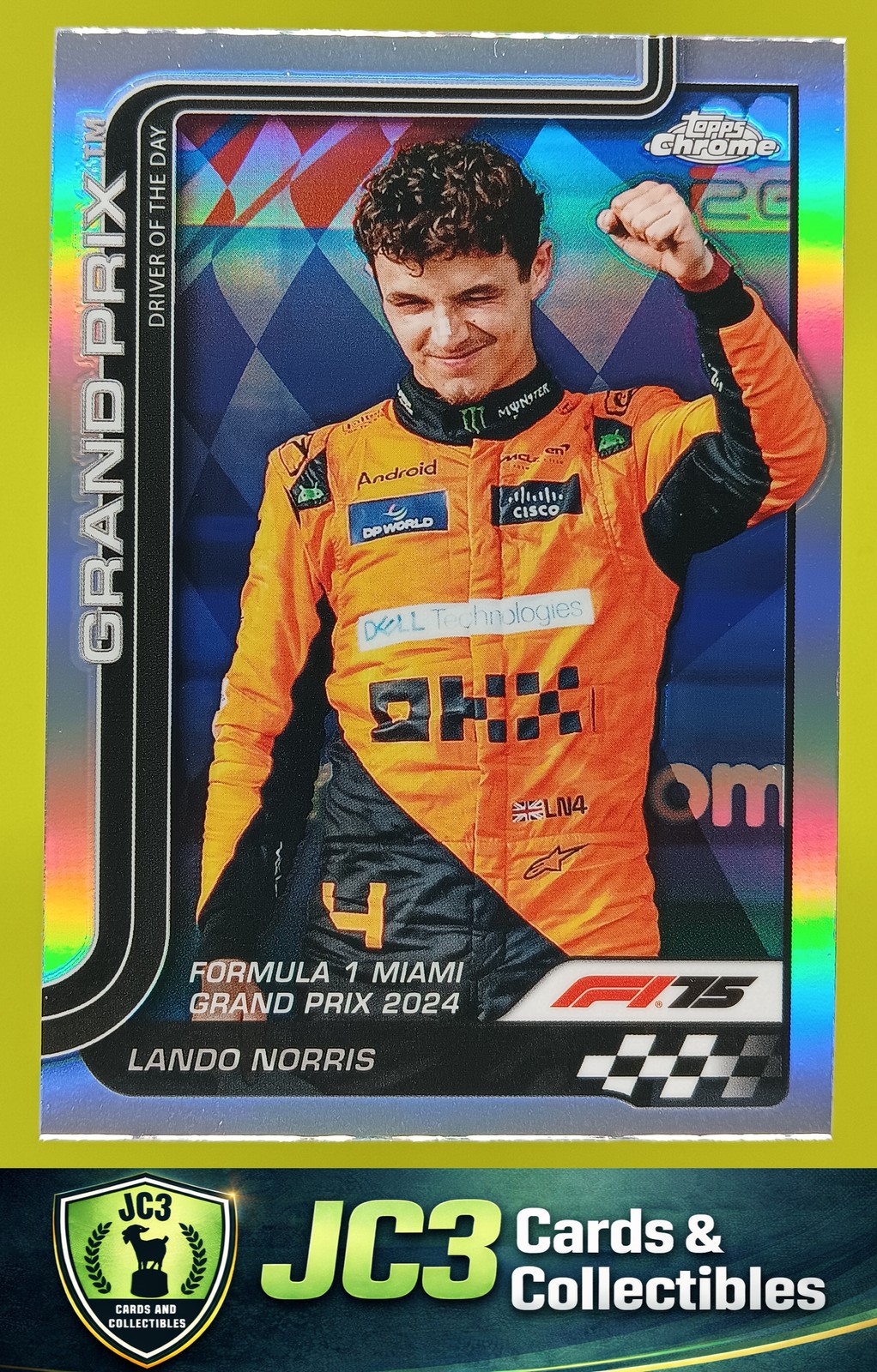 2025 Topps Chrome Formula 1 Refractor Lando Norris #127 McLaren F1