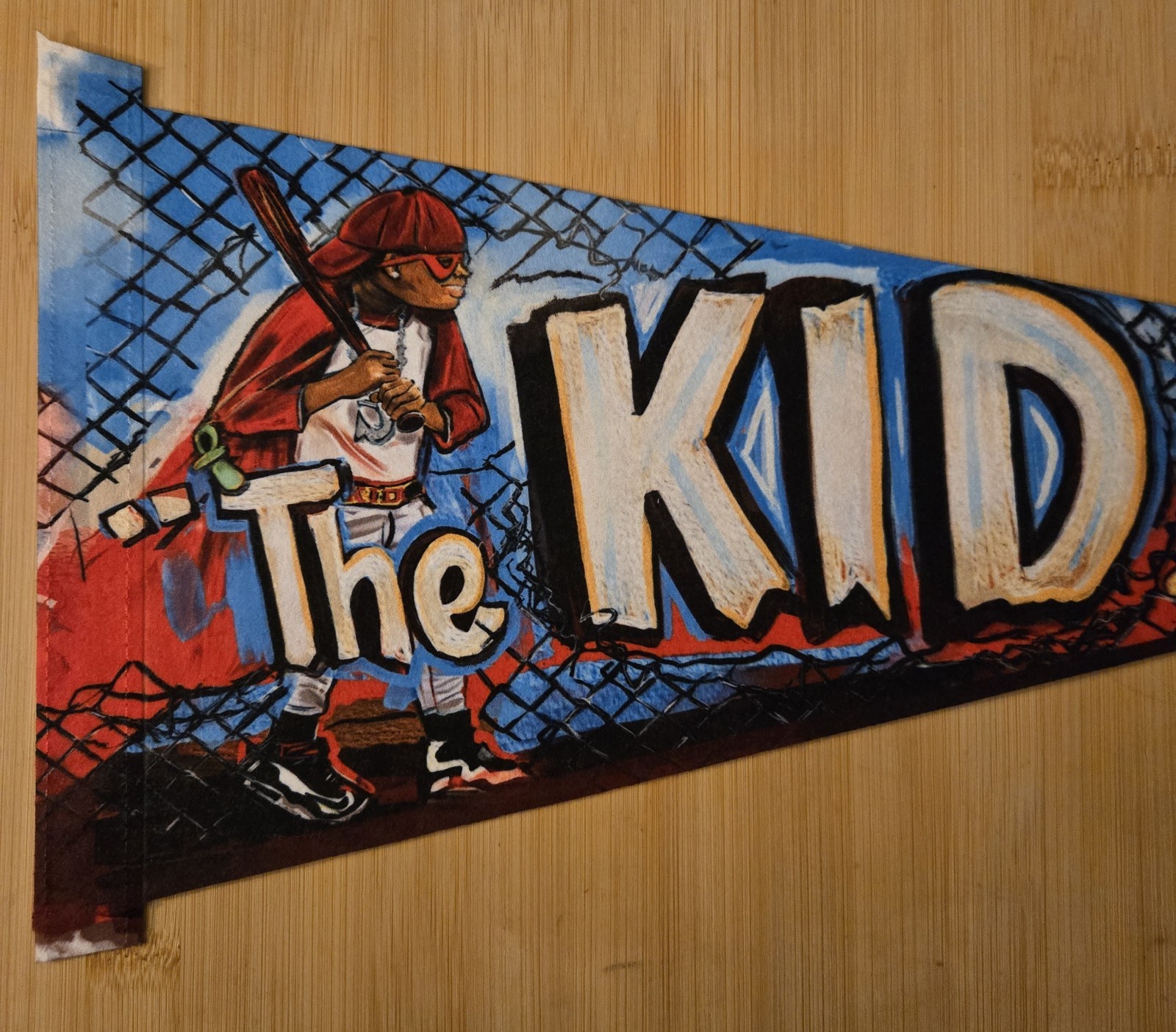 THE KID BY ANDREW THIELE – KEN GRIFFEY JR. HERITAGE CARD /250 & FLAG ART PRINT